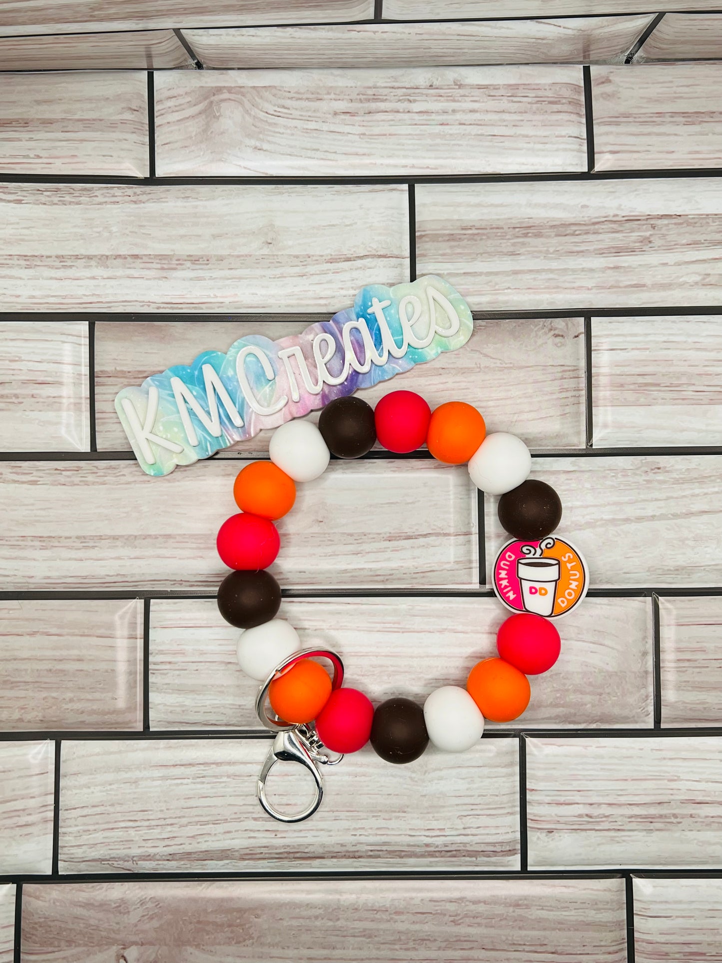 Silicone Beaded Keychain Wristlet