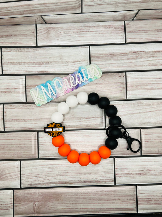 Silicone Beaded Keychain Wristlet