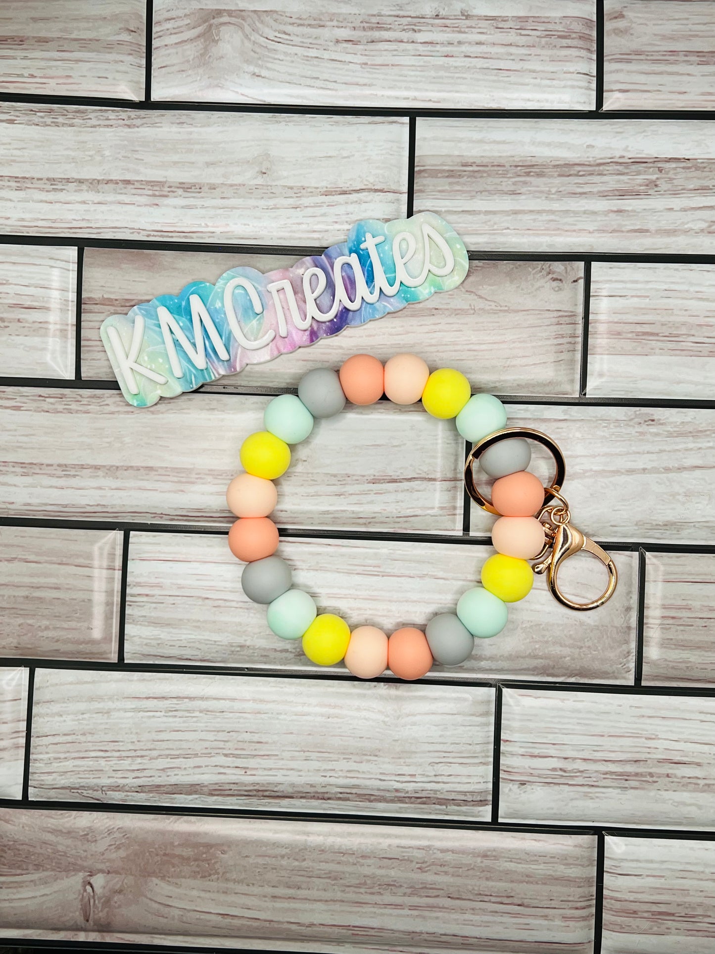 Silicone Beaded Keychain Wristlet